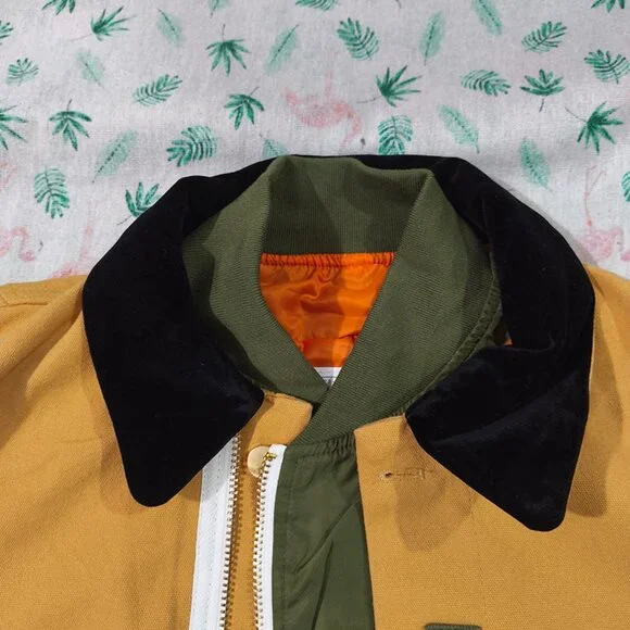 Carhartt X Sacai Khaki Faux Two-Piece Jacket - Picture 4 of 11